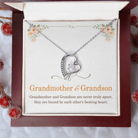 Load image into Gallery viewer, Grandma Christmas Gift from Grandson Grandmother Grandson Necklace Grandmother and Grandson are Never Truly Apart Grandma Birthday Gift ShineOn Fulfillment
