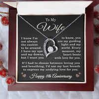 Load image into Gallery viewer, 8th Anniversary Gift for Wife – Necklace with Heartfelt Message Card
