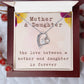 Mother’s Day Gift from Daughter – Mother Daughter Heart Necklace for Birthday or Christmas – The Love Between Mother and Daughter Is Forever