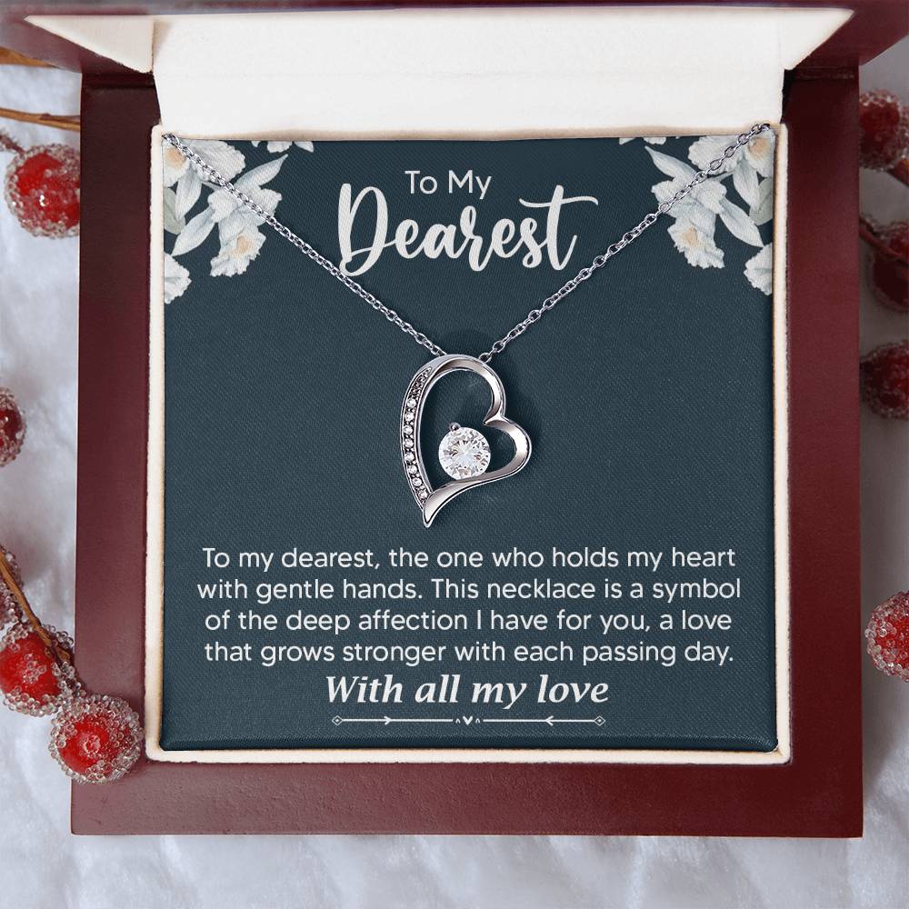 To My Dearest Necklace for Wife, Girlfriend Gift for Anniversary Gift for Christmas Gift for Partner