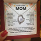 To My Loving Mom Forever Love Necklace – Heartfelt Gift for Mom with Message Card, 14K White Gold