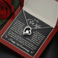 Load image into Gallery viewer, 2nd Anniversary Gift for Wife – Necklace with Heartfelt Message Card
