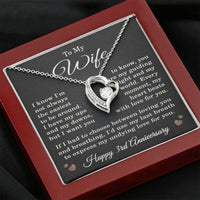 Load image into Gallery viewer, 3rd Anniversary Gift for Wife – Necklace with Heartfelt Message Card
