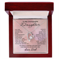 Load image into Gallery viewer, To My Unstoppable Daughter Necklace from Dad - Christmas Gifts for Daughter from Father

