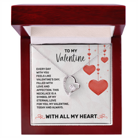 Load image into Gallery viewer, Valentine's Day Necklace for Her, Eternal Love Heart Pendant with To My Valentine Card
