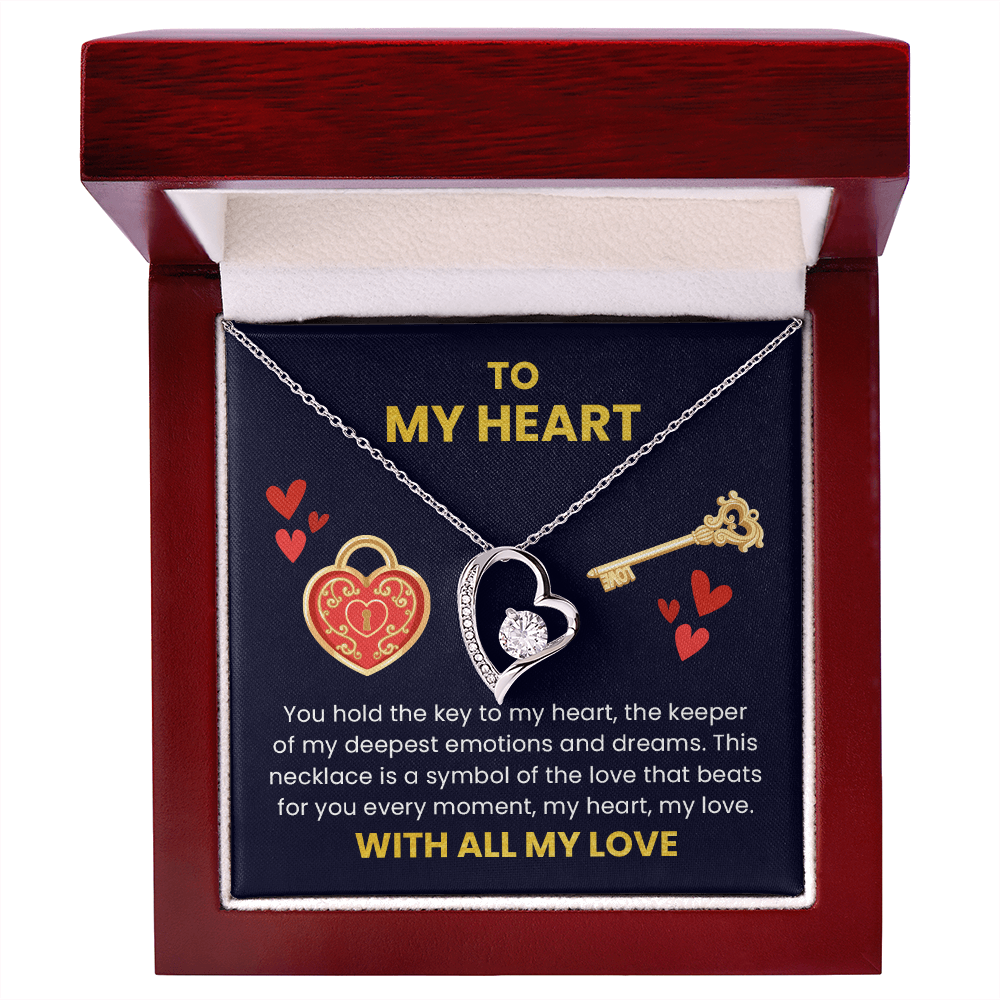 Anniversary Necklace for Wife Christmas Gifts To My Heart Necklace Sentimental Gift for Girlfriend