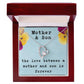 Mother and Son Forever Love Necklace – Gift for Mom from Son with Heartfelt Message Card