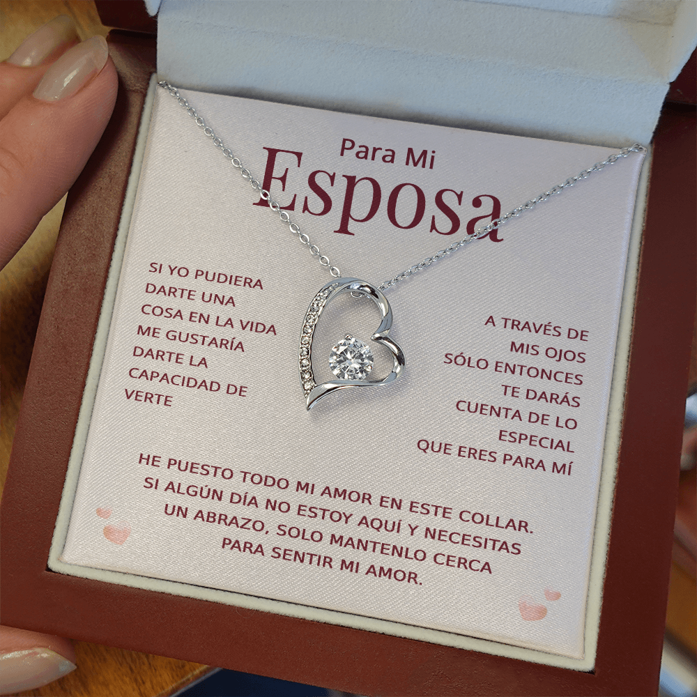 Para Mi Esposa Collar En Español - Regalo Para Esposa San Valentin - Presente Para Esposa