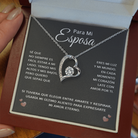Load image into Gallery viewer, A Mi Esposa Collar Corazón Para Siempre - Regalo Para Esposa De Esposo - Heart Necklace Gift For Her
