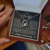 Load image into Gallery viewer, 8th Anniversary Gift for Wife – Necklace with Heartfelt Message Card
