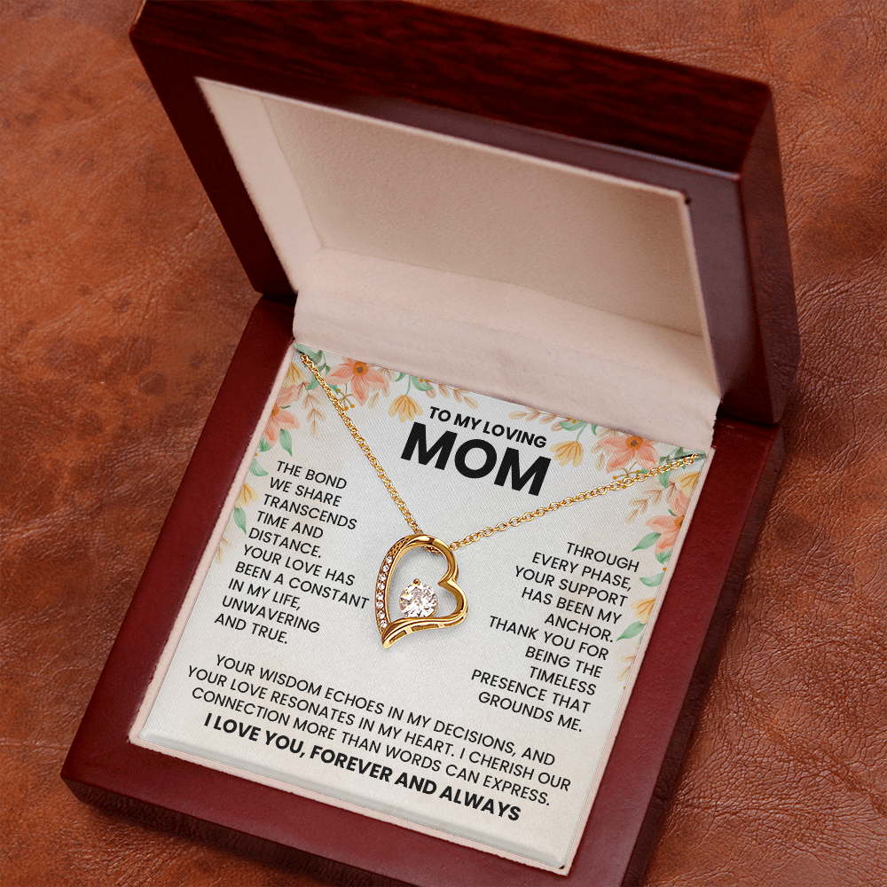 To My Loving Mom Necklace, Christmas Gift for Mom, Mothers Day Gift Ideas for Mom