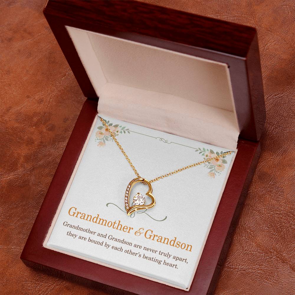 Grandma Christmas Gift from Grandson Grandmother Grandson Necklace Grandmother and Grandson are Never Truly Apart Grandma Birthday Gift