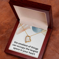 Load image into Gallery viewer, New Mom Necklace – Expecting Mom Gift for Mother’s Day or Christmas – The Smallest Things Fill the Biggest Space in Your Heart ShineOn Fulfillment
