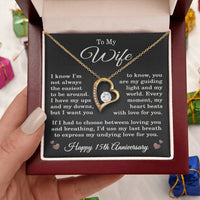 Load image into Gallery viewer, 15th Anniversary Gift for Wife – Necklace with Heartfelt Message Card
