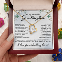 Load image into Gallery viewer, To My Granddaughter Necklace from Grandma and Grandpa - Granddaughter Gift for Christmas Birthday
