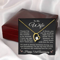 Load image into Gallery viewer, 72nd Anniversary Gift for Wife – Necklace with Heartfelt Message Card
