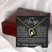 Load image into Gallery viewer, 1st Anniversary Gift for Wife – Necklace with Heartfelt Message Card
