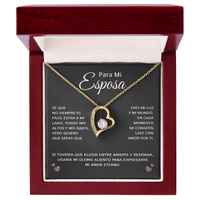 Load image into Gallery viewer, A Mi Esposa Collar Corazón Para Siempre - Regalo Para Esposa De Esposo - Heart Necklace Gift For Her
