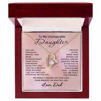 Load image into Gallery viewer, To My Unstoppable Daughter Necklace from Dad - Christmas Gifts for Daughter from Father

