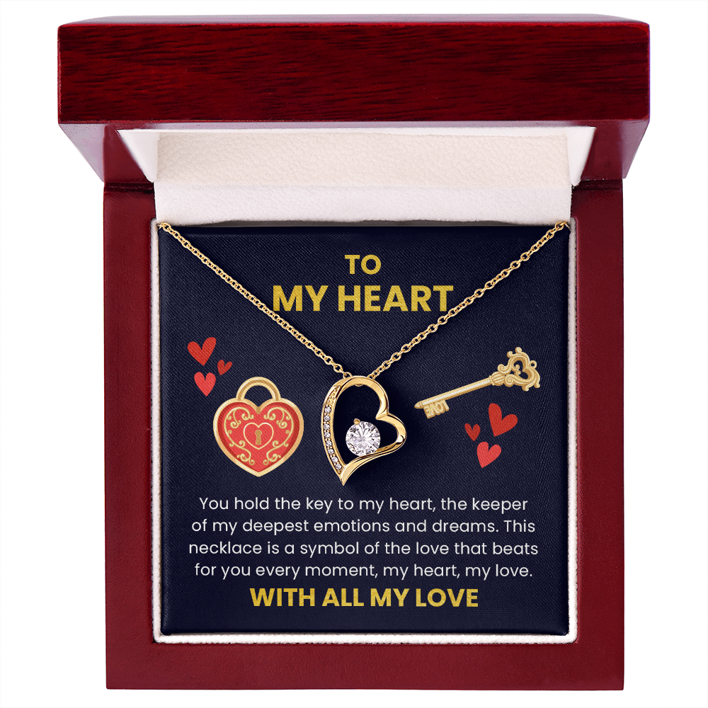 Anniversary Necklace for Wife Christmas Gifts To My Heart Necklace Sentimental Gift for Girlfriend