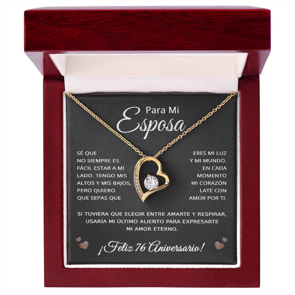 76 Anos de Aniversario Para Mi Esposa - 76 Year Aniversario Gift for Her