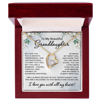 Load image into Gallery viewer, To My Granddaughter Necklace from Grandma and Grandpa - Granddaughter Gift for Christmas Birthday
