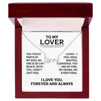 Load image into Gallery viewer, To My Lover Necklace, Anniversary or Valentine's Day Jewelry for Wife or Girlfriend - Love Pendant

