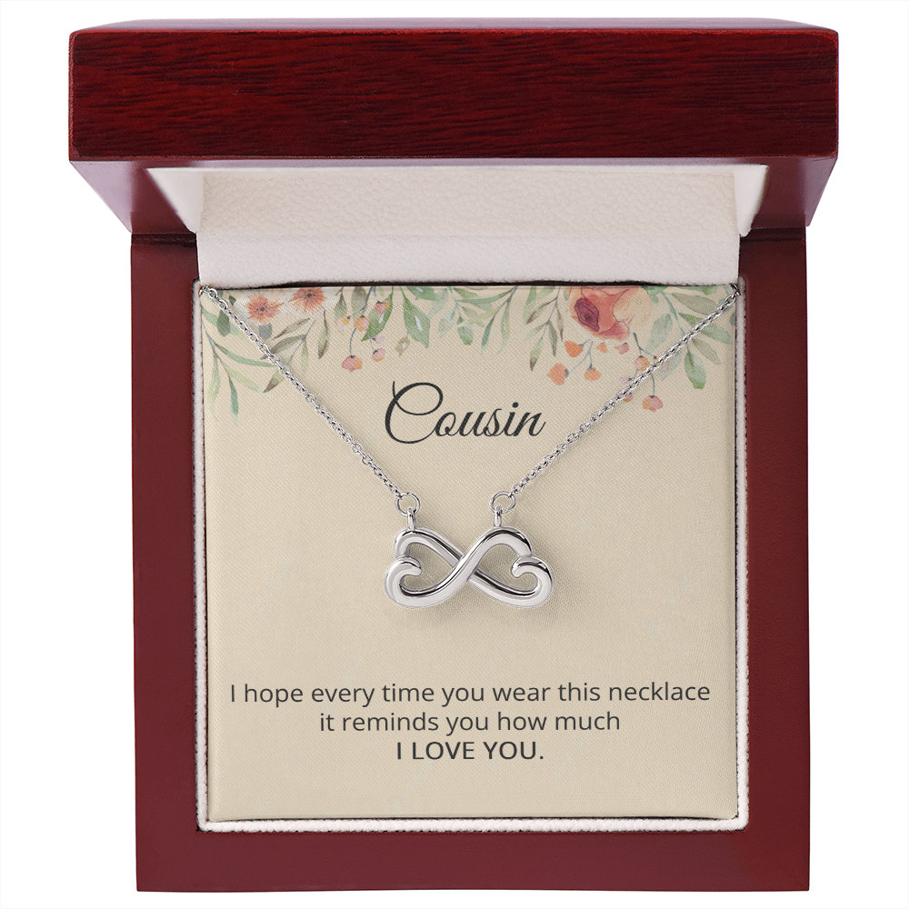 Cousin Necklace Cousin Birthday Gift Reminds You I Love You Cousin Christmas Gift for Her Heart Love Pendant