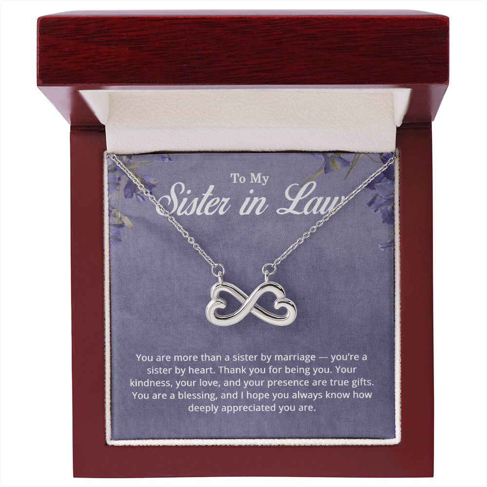 Sister in Law Birthday Gifts for Women - To My Sister in Law Necklace