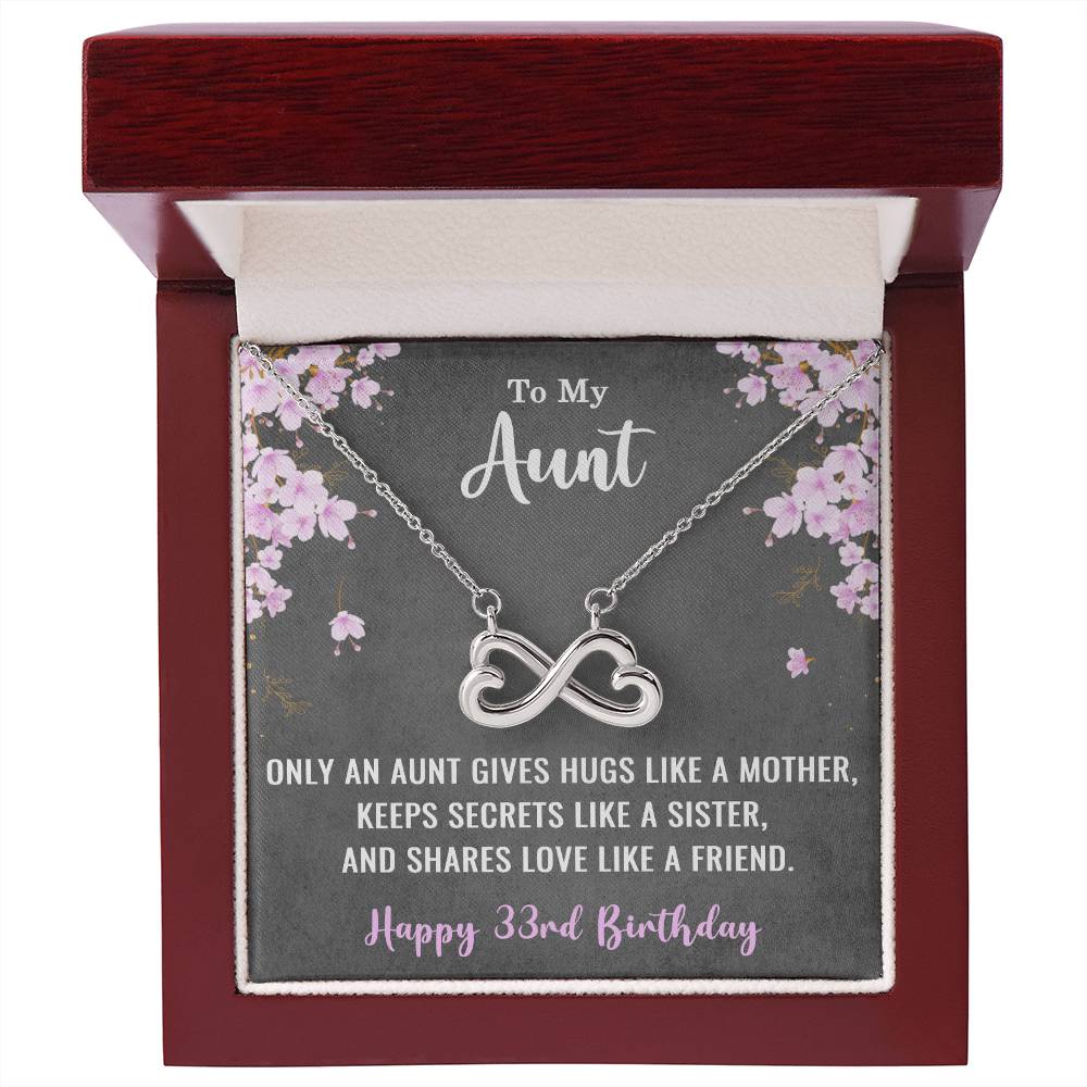To My Aunt Necklace for Her 33rd Birthday 33 Years Old Birthday