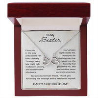 Load image into Gallery viewer, 10th Birthday Gifts for Sister - To My Sister Necklace - 10 Years Old
