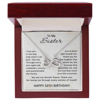 Load image into Gallery viewer, 50th Birthday Gifts for Sister - Custom To My Sister 50th Birthday Necklace Jewelry
