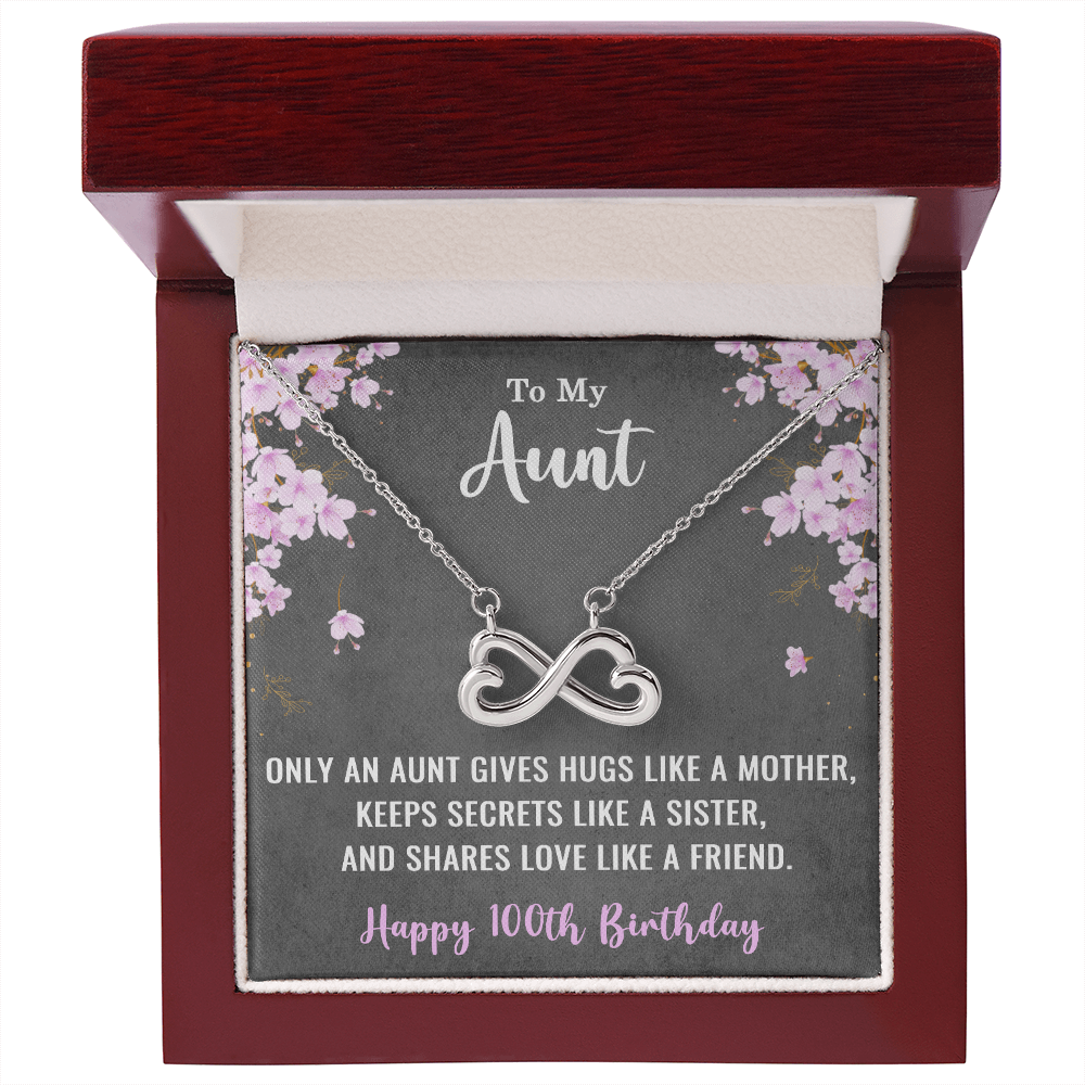 To My Aunt Necklace for Her 100th Birthday 100 Years Old Birthday
