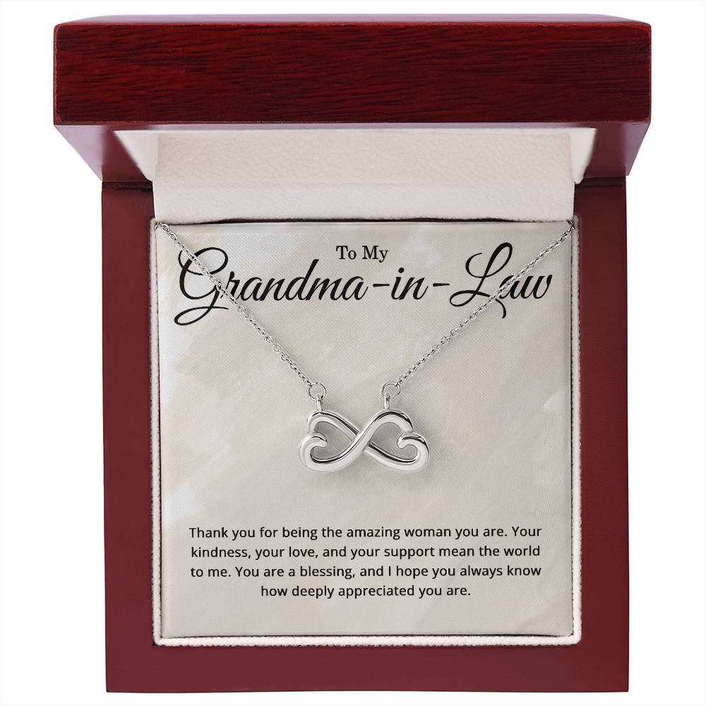 To My Grandma in Law Necklace - Grandma-in-Law Gifts - Christmas Gifts for Grandmother in Law