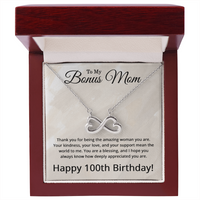Load image into Gallery viewer, 100th Birthday Gifts for Bonus Mom - 100th Birthday Necklace for Bonus Mom - To My Bonus Mom Necklace
