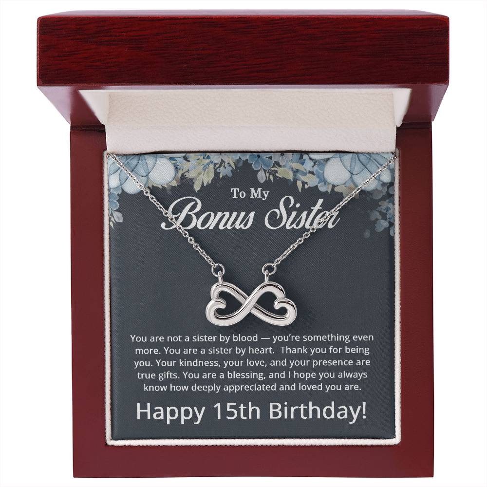 15th Birthday Gifts for Bonus Sister - To My Bonus Sister Necklace