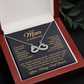 Mom Infinity Necklace – Thank You Mother's Day Gift from Son - To My Loving Mom Necklace