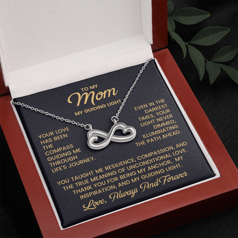 Mom Infinity Necklace – Thank You Mother's Day Gift from Son - To My Loving Mom Necklace