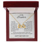 Sister Mother’s Day Necklace with Message Card – Sentimental Infinity Necklace Gift for Sister