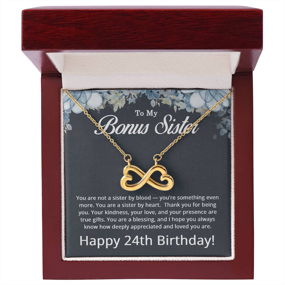 24th Birthday Gifts for Bonus Sister - To My Bonus Sister Necklace