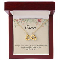 Load image into Gallery viewer, Cousin Necklace Cousin Birthday Gift Reminds You I Love You Cousin Christmas Gift for Her Heart Love Pendant
