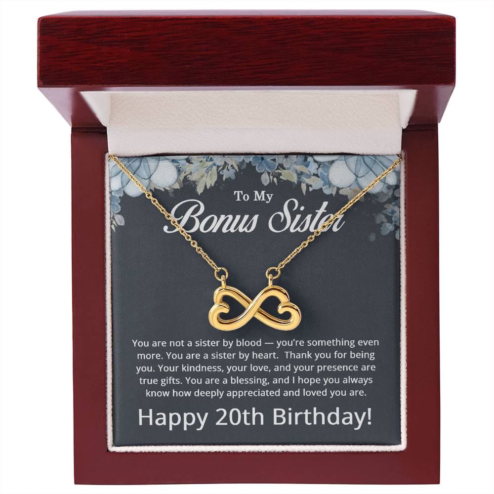 20th Birthday Gifts for Bonus Sister - To My Bonus Sister Necklace