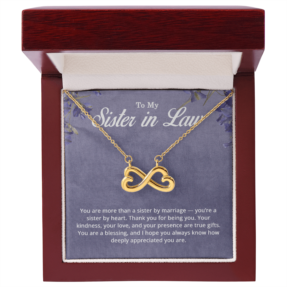 Sister in Law Birthday Gifts for Women - To My Sister in Law Necklace