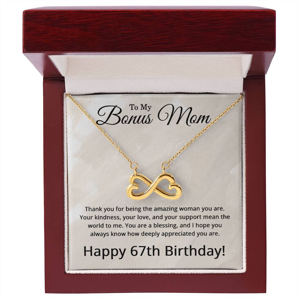 67th Birthday Gifts for Bonus Mom - 67th Birthday Necklace for Bonus Mom - To My Bonus Mom Necklace