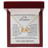 Load image into Gallery viewer, 100th Birthday Gifts for Sister - To My Sister Necklace - 100 Years Old
