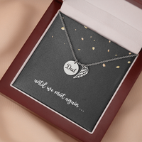 Load image into Gallery viewer, Dad Memorial Necklace for Sister Bereavement Gift for Daughter Angel Wing Dad Necklace In Memory of Dad Jewelry
