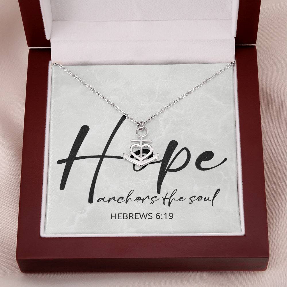 Anchor Necklace for Women Inspirational Necklace Motivational Necklace Christmas Gifts for Christians Hebrews 6:19 Gift Hebrews 6 19