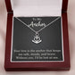 To My Anchor Necklace With Loving Message Gift For Wife Husband or Loved One Motivational Inspirational