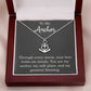 To My Anchor Necklace Gift With Emotional Message Thoughtful Anchor Pendant Gift The Storm Necklace Motivational Inspirational