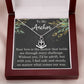 To My Anchor Necklace Gift For Loved One Heartfelt Anchor Message Card Necklace Special Gift For Wife Husband or Partner Motivational Inspirational